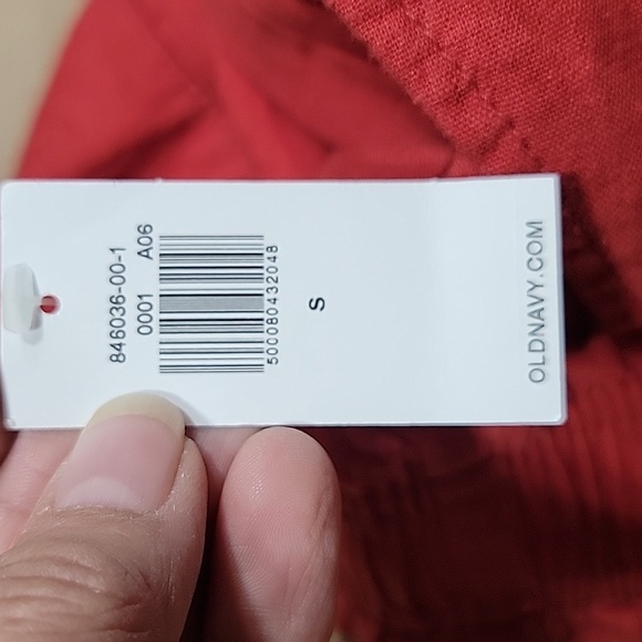Old Navy Size S Deep Terracotta Elastic Waist Pull On Linen Blend Pants, NEW - Picture 14 of 14